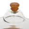 Brown Wood and Glass Natural Cake Stand with Cloche, 10" x 13" x 13"